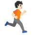 person running facing right, light skin tone